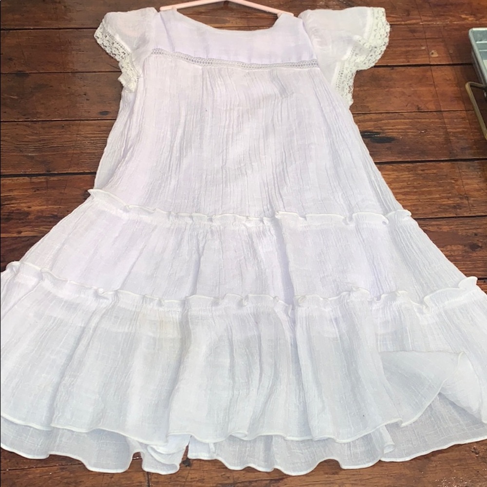 Adorable Lele for kids,white ruffle dress size 5